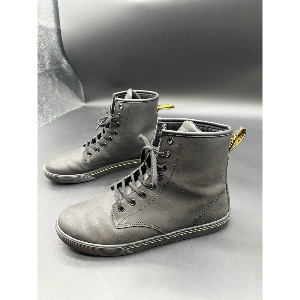 Dr. Martens Sheridan Matte Black Lace Up High Top Boots US Size 9 #145